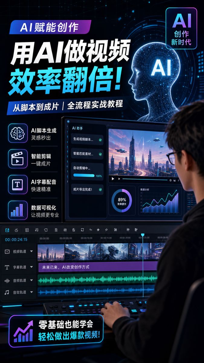母狗传媒-AI视频剪辑教程传媒